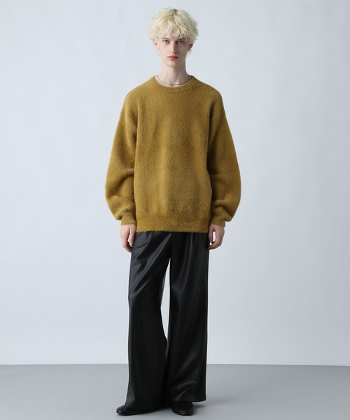 HARE(ハレ)の「SOFTシャギーニットプルオーバー(HARE)(ニット/セーター・メンズ・ブラック系その他/イエロー/ブルー/ブラック/パープル/グレー/レッド・SMALL/MEDIUM)」の14枚目の写真