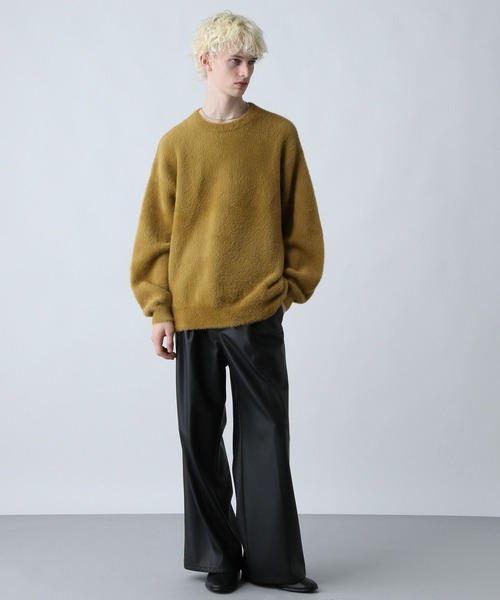 HARE(ハレ)の「SOFTシャギーニットプルオーバー(HARE)(ニット/セーター・メンズ・ブラック系その他/イエロー/ブルー/ブラック/パープル/グレー/レッド・SMALL/MEDIUM)」の15枚目の写真