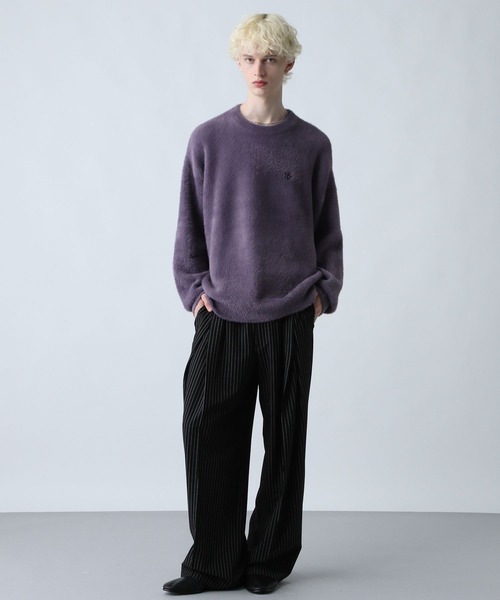 HARE(ハレ)の「SOFTシャギーニットプルオーバー(HARE)(ニット/セーター・メンズ・ブラック系その他/イエロー/ブルー/ブラック/パープル/グレー/レッド・SMALL/MEDIUM)」の17枚目の写真