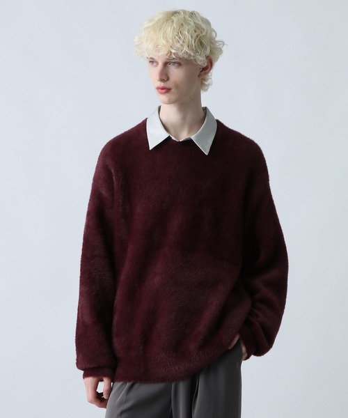 セール】SOFTシャギーニットプルオーバー(HARE)（ニット/セーター