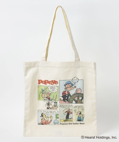 GLOBAL WORK(グローバルワーク)の「POPEYE(TM)/トートバッグ/一部店舗限定/601874(トートバッグ・メンズ・ホワイト系その他2/ブラック/スカイブルー/ホワイト・FREE)」の9枚目の写真