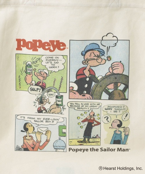 GLOBAL WORK(グローバルワーク)の「POPEYE(TM)/トートバッグ/一部店舗限定/601874(トートバッグ・メンズ・ホワイト系その他2/ブラック/スカイブルー/ホワイト・FREE)」の13枚目の写真
