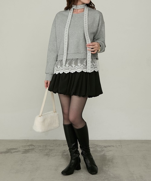 Cherir Mignon(シェリルミニョン)の「【Cherir Mignon】コンパクトスクエアファーワンハンドルバッグ(ハンドバッグ・レディース・ホワイト/ブラウン/ブラック/ベージュ・FREE)」の10枚目の写真