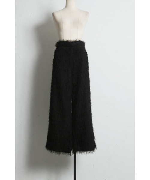 ARVELLIA（アルベリア）の「WIDE FRINGE PANTS（その他パンツ・レディース・ホワイト/ブラック・M）」の3枚目の写真