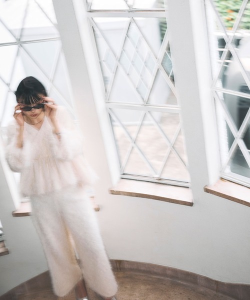 ARVELLIA（アルベリア）の「WIDE FRINGE PANTS（その他パンツ・レディース・ホワイト/ブラック・M）」の21枚目の写真