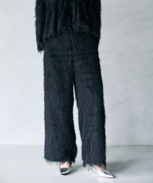 ARVELLIA（アルベリア）の「WIDE FRINGE PANTS（その他パンツ・レディース・ホワイト/ブラック・M）」の16枚目の写真