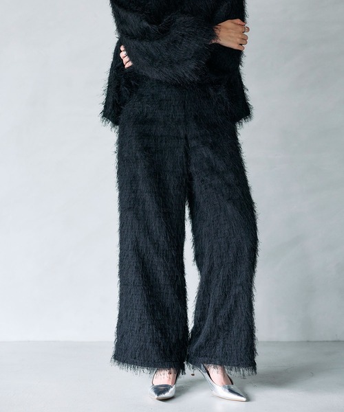 ARVELLIA（アルベリア）の「WIDE FRINGE PANTS（その他パンツ・レディース・ホワイト/ブラック・M）」の17枚目の写真
