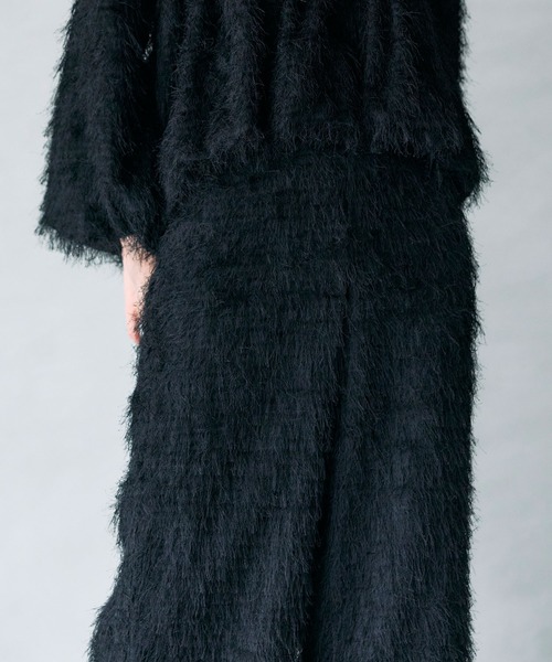 ARVELLIA（アルベリア）の「WIDE FRINGE PANTS（その他パンツ・レディース・ホワイト/ブラック・M）」の18枚目の写真