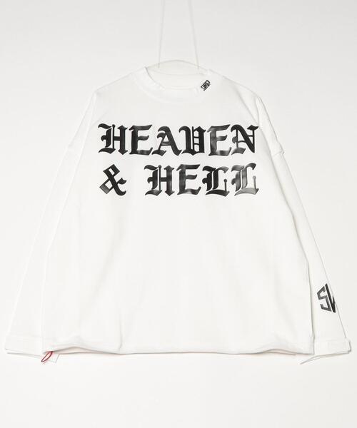 SWINGGGR(スウィンガー)の「THE SWINGGGR/ザ スウィンガー/H&H PUNCH MOCKNECK L/S TEE(Tシャツ/カットソー・メンズ・ブラック/ホワイト・3/2)」の2枚目の写真