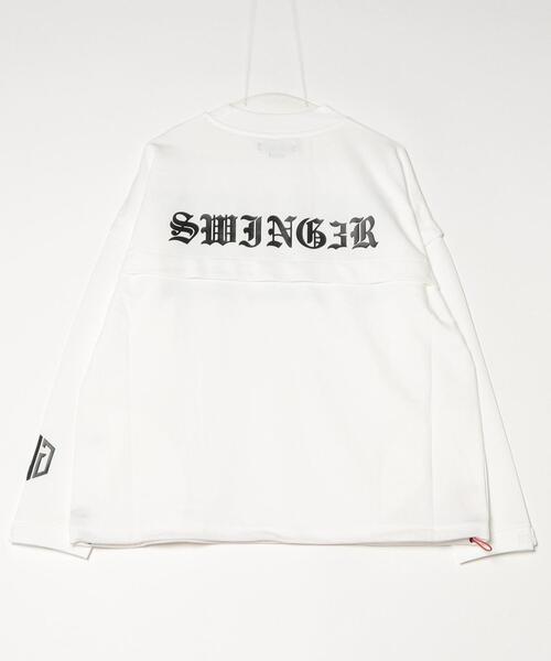 SWINGGGR(スウィンガー)の「THE SWINGGGR/ザ スウィンガー/H&H PUNCH MOCKNECK L/S TEE(Tシャツ/カットソー・メンズ・ブラック/ホワイト・3/2)」の3枚目の写真