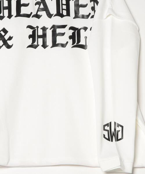 SWINGGGR(スウィンガー)の「THE SWINGGGR/ザ スウィンガー/H&H PUNCH MOCKNECK L/S TEE(Tシャツ/カットソー・メンズ・ブラック/ホワイト・3/2)」の4枚目の写真