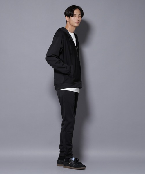 NANO universe(ナノユニバース)の「「MC」coveross(R) フリースボンディングジップアップパーカー(パーカー・メンズ・ブラック/ブラウン・M/L)」の9枚目の写真