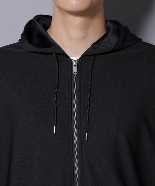 NANO universe(ナノユニバース)の「「MC」coveross(R) フリースボンディングジップアップパーカー(パーカー・メンズ・ブラック/ブラウン・M/L)」の4枚目の写真