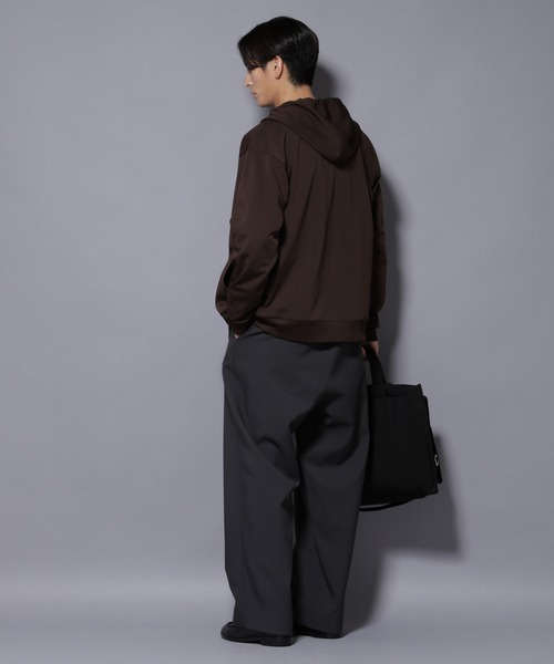 NANO universe(ナノユニバース)の「「MC」coveross(R) フリースボンディングジップアップパーカー(パーカー・メンズ・ブラック/ブラウン・M/L)」の6枚目の写真