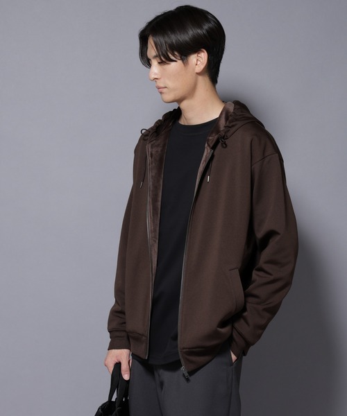 NANO universe(ナノユニバース)の「「MC」coveross(R) フリースボンディングジップアップパーカー(パーカー・メンズ・ブラック/ブラウン・M/L)」の18枚目の写真