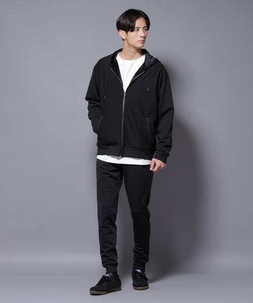 NANO universe(ナノユニバース)の「「MC」coveross(R) フリースボンディングジップアップパーカー(パーカー・メンズ・ブラック/ブラウン・M/L)」の12枚目の写真