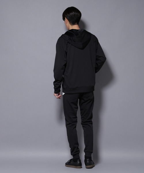 NANO universe(ナノユニバース)の「「MC」coveross(R) フリースボンディングジップアップパーカー(パーカー・メンズ・ブラック/ブラウン・M/L)」の7枚目の写真