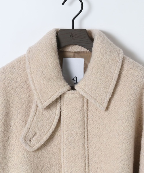 セール】【eL】Boucle Zip Coat/580998（ステンカラーコート）｜eL
