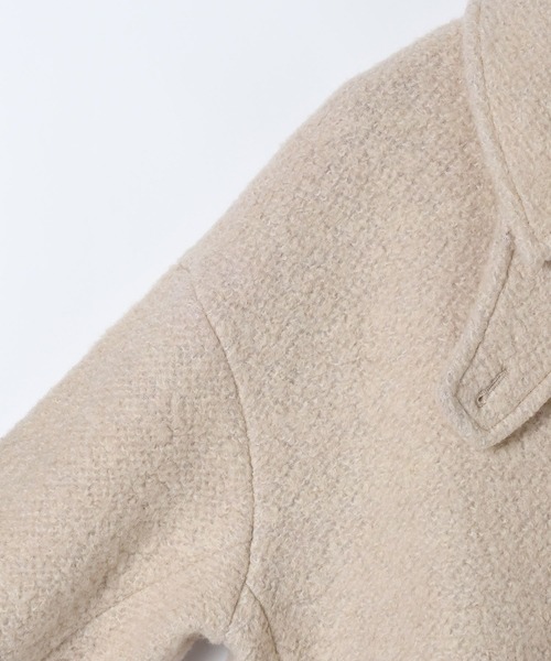 セール】【eL】Boucle Zip Coat/580998（ステンカラーコート）｜eL