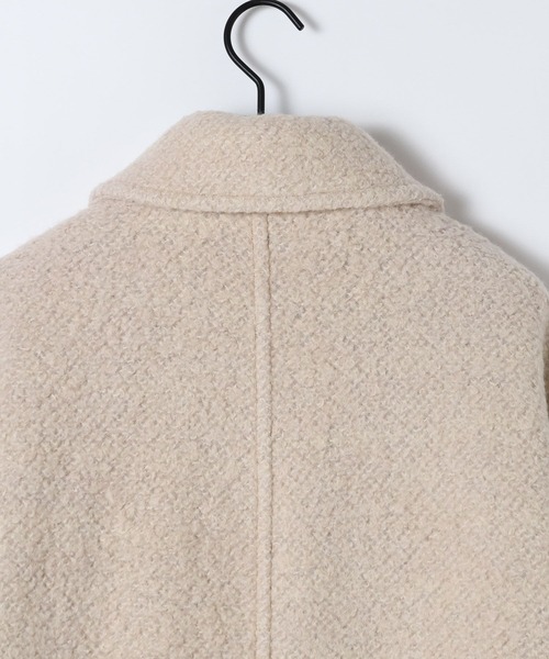 セール】【eL】Boucle Zip Coat/580998（ステンカラーコート）｜eL