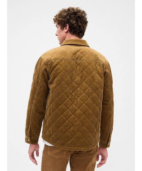 GAP(ギャップ)の「キルティング コーデュロイ リラックスフィット シャケット(その他アウター・メンズ・ブラウン系その他・XS/S/M/L/XL)」の4枚目の写真