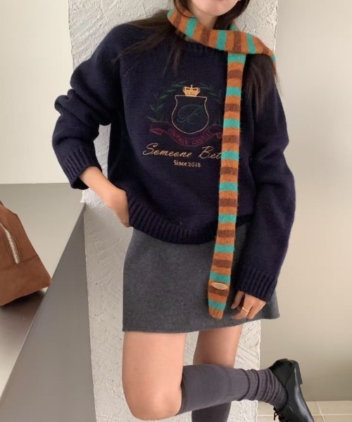 GRAPE 2025新発売　ボーダー柄　帽子マフラー　y2k 00s セール】Y2K細ボーダーマフラー（マフラー）｜Ritzy（リッツィー）の