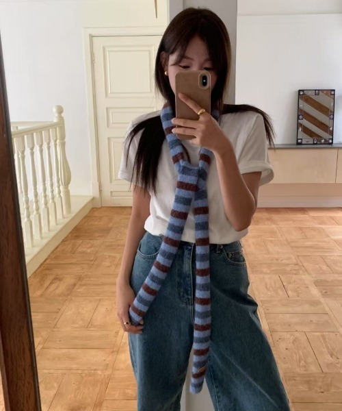 セール】Y2K細ボーダーマフラー（マフラー）｜Ritzy（リッツィー）の