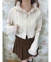 PHILLY | フェイクファーフードケーブルパーカー(パーカー)