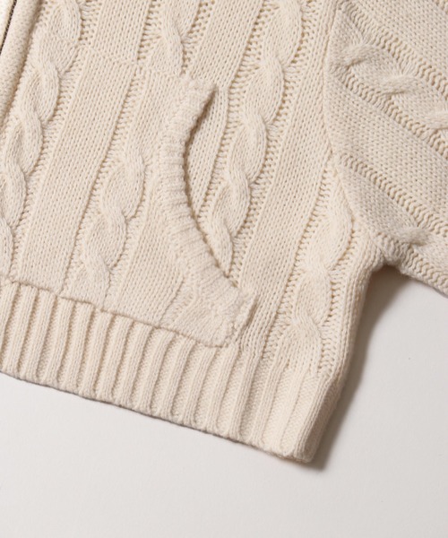 PHILLY(フィリー)の「フェイクファーフードケーブルパーカー(パーカー・レディース・グレー/アイボリー・FREE)」の17枚目の写真