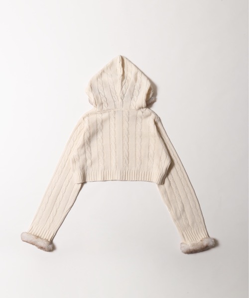 PHILLY(フィリー)の「フェイクファーフードケーブルパーカー(パーカー・レディース・グレー/アイボリー・FREE)」の18枚目の写真