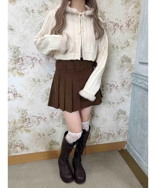 PHILLY(フィリー)の「フェイクファーフードケーブルパーカー(パーカー・レディース・グレー/アイボリー・FREE)」の11枚目の写真