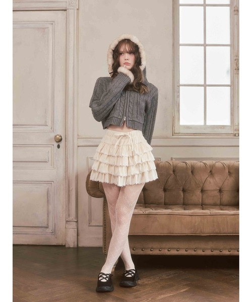 PHILLY(フィリー)の「フェイクファーフードケーブルパーカー(パーカー・レディース・グレー/アイボリー・FREE)」の22枚目の写真