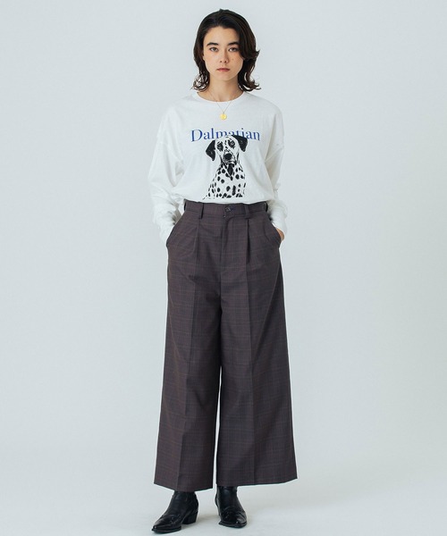 ROSE BUD(ローズバッド)の「(CREOLME)CHECK WIDE PATNS(その他パンツ・レディース・ブラウン/イエロー・M/S)」の6枚目の写真