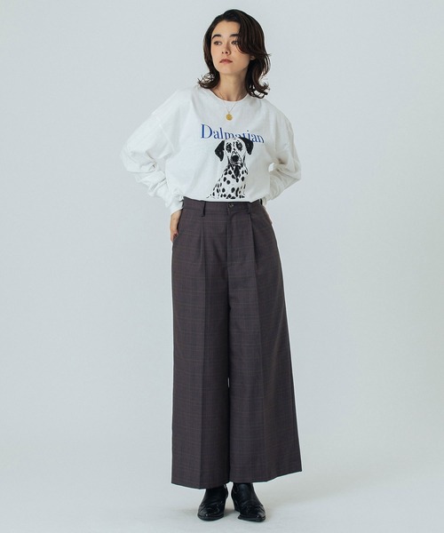 ROSE BUD(ローズバッド)の「(CREOLME)CHECK WIDE PATNS(その他パンツ・レディース・ブラウン/イエロー・M/S)」の8枚目の写真