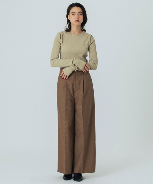 ROSE BUD(ローズバッド)の「(CREOLME)CHECK WIDE PATNS(その他パンツ・レディース・ブラウン/イエロー・M/S)」の21枚目の写真