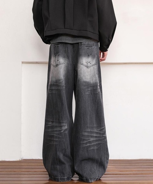 Ressaca(レサーカ)の「ヴィンテージライクワイドシルエットブラックデニムパンツ(デニムパンツ・メンズ・ブラック・L/XL/M)」の17枚目の写真