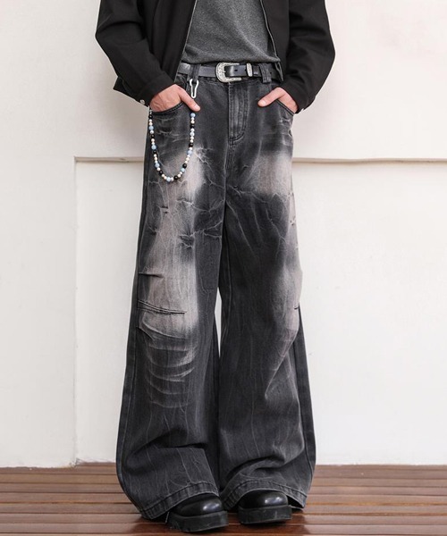 Ressaca(レサーカ)の「ヴィンテージライクワイドシルエットブラックデニムパンツ(デニムパンツ・メンズ・ブラック・L/XL/M)」の19枚目の写真