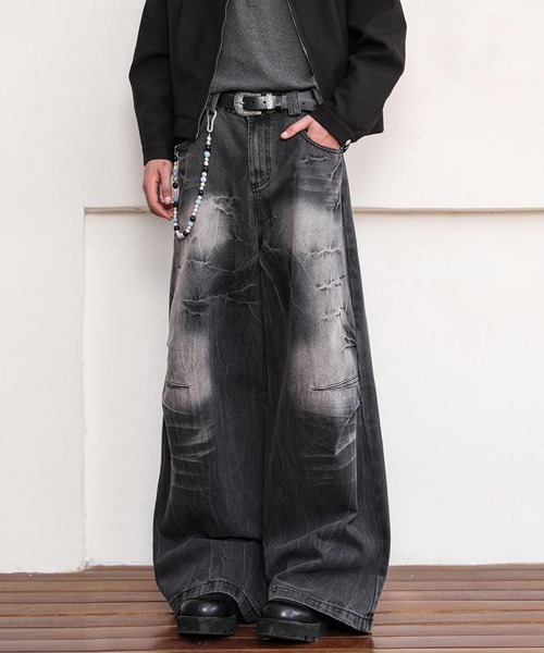 Ressaca(レサーカ)の「ヴィンテージライクワイドシルエットブラックデニムパンツ(デニムパンツ・メンズ・ブラック・L/XL/M)」の18枚目の写真