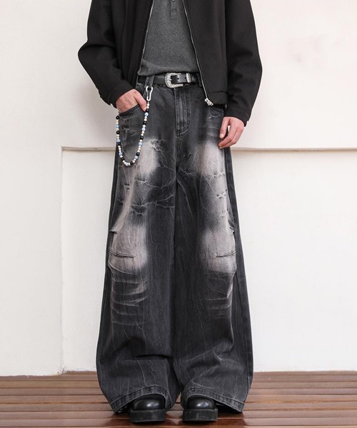 Ressaca(レサーカ)の「ヴィンテージライクワイドシルエットブラックデニムパンツ(デニムパンツ・メンズ・ブラック・L/XL/M)」の21枚目の写真