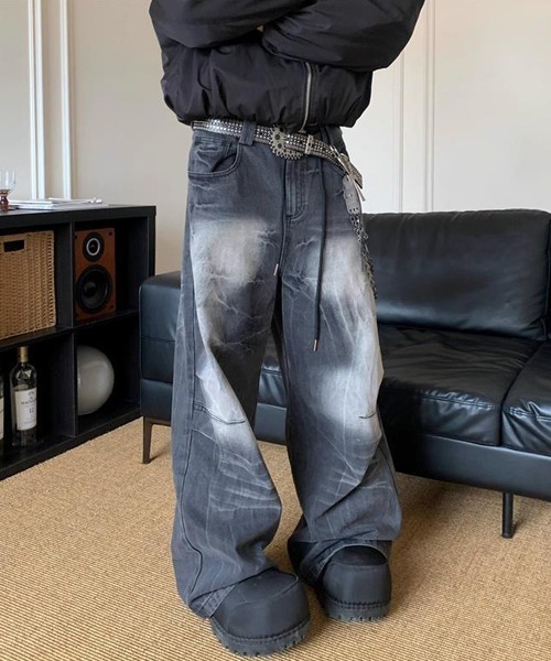 Ressaca(レサーカ)の「ヴィンテージライクワイドシルエットブラックデニムパンツ(デニムパンツ・メンズ・ブラック・L/XL/M)」の16枚目の写真