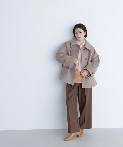 NATURAL BEAUTY BASIC（ナチュラルビューティーベーシック）の「◇ステンカラーハーフコート（その他アウター・レディース・ダークブラウン/ベージュ/ネイビー・SMALL/MEDIUM）」の11枚目の写真