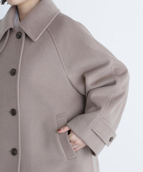 NATURAL BEAUTY BASIC（ナチュラルビューティーベーシック）の「◇ステンカラーハーフコート（その他アウター・レディース・ダークブラウン/ベージュ/ネイビー・SMALL/MEDIUM）」の18枚目の写真