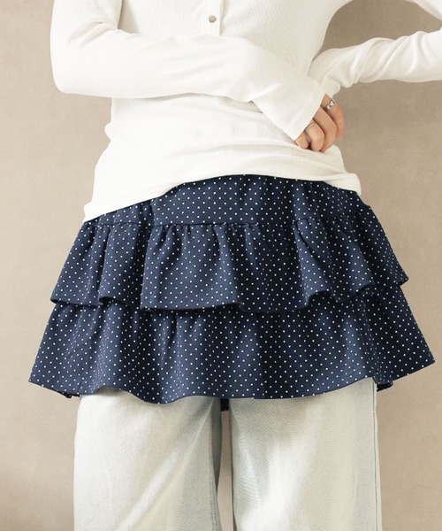 Ulysses（ユリシス）の「ドットティアードミニスカート（スカート・レディース・ブラック/グレー/ネイビー・F）」の3枚目の写真