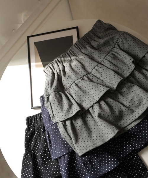 Ulysses（ユリシス）の「ドットティアードミニスカート（スカート・レディース・ブラック/グレー/ネイビー・F）」の7枚目の写真