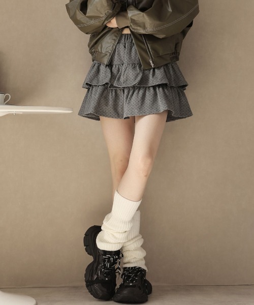 Ulysses（ユリシス）の「ドットティアードミニスカート（スカート・レディース・ブラック/グレー/ネイビー・F）」の8枚目の写真