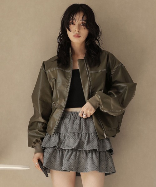 Ulysses（ユリシス）の「ドットティアードミニスカート（スカート・レディース・ブラック/グレー/ネイビー・F）」の13枚目の写真