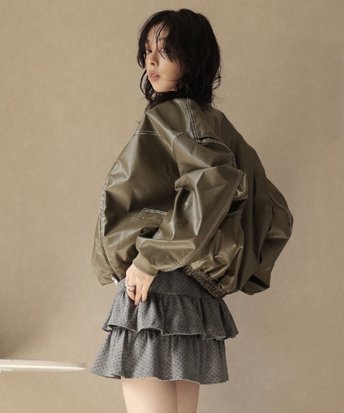 Ulysses（ユリシス）の「ドットティアードミニスカート（スカート・レディース・ブラック/グレー/ネイビー・F）」の16枚目の写真