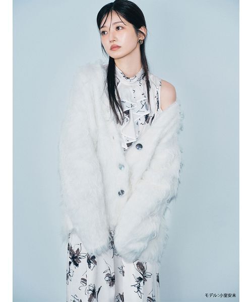 LILY BROWN(リリーブラウン)の「ショルダーオープンワンピース(ワンピース・レディース・ミント/ネイビー/アイボリー・0/1)」の6枚目の写真