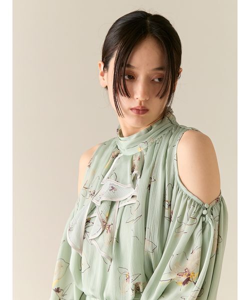 LILY BROWN(リリーブラウン)の「ショルダーオープンワンピース(ワンピース・レディース・ミント/ネイビー/アイボリー・0/1)」の20枚目の写真