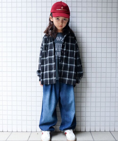 CIAOPANIC TYPY(チャオパニックティピー)の「【KIDS】【ジュニアサイズあり】ゆるだぼベルト付きイージーパンツ(デニムパンツ・キッズ・ネイビー/グレー・XX-LARGE/MEDIUM/X-LARGE/LARGE)」の22枚目の写真